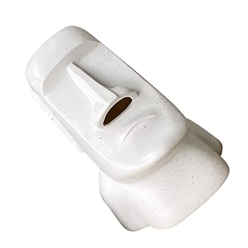 RORPOIR Moai Statue Taschentuchhalter Aus Harz Kreative Serviettenbox Für Badezimmer Wohnzimmer Büro Nordischer Stil Kosmetiktuchspender Mit Gebogenem Design Einweihungsgeschenk Für von RORPOIR