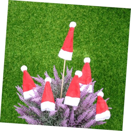 RORPOIR 10 Stück Lutscherhut Weihnachtsmütze Selber Machen Mini-lutscher-süßigkeitshut Mini-lutscher-bonbons Weihnachtsdekoration Hut Diy Lollipop Candy Cover Hat Urlaub Pailletten Rot von RORPOIR