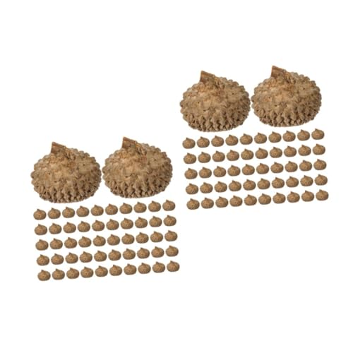 RORPOIR 100 STK Eichelschale Weihnachtseichelkappen Unterlage Eichelmütze Handwerk dekorative Vasenfüller Fallen partydekorationen herbstdeko herbstdeco natürliche Eichel Vase Eichelfüller von RORPOIR