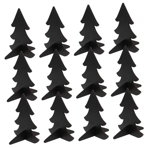 RORPOIR 12 Stück Teiliges Mini-kreidetafel-schilder Weihnachtsbaum Form Doppelseitig Beschreibbar Wiederverwendbare Holz-labels für Food Labeling Party Weihnachtsdeko für Buffet Hotel Bar von RORPOIR