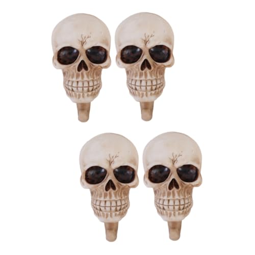 RORPOIR 2 Sätze Schädel Wandhaken Aus Resin Realistisches Design Kreative Garderobenhaken Für Mäntel Schlüssel Taschen Halloween Deko Für Flur Schlafzimmer Büro Robust Und 2 Stück * 2 RORPOIR 2 Sätze Schädel Wandhaken Aus Resin Realistisches Design Kreative Garderobenhaken Für Mäntel Schlüssel Taschen Halloween Deko Für Flur Schlafzimmer Büro Robust Und 2 Stück * 2 von RORPOIR