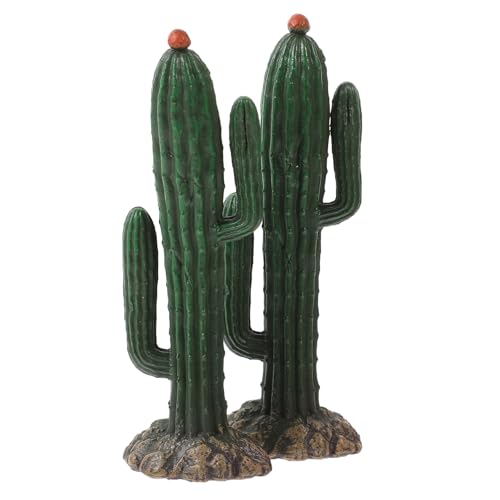 RORPOIR 2 Stück Bastel Kaktus Dekore Mini Kaktus Ornament Heimpflanzen Dekoration Mini Dekoration Kaktus Figur Winzige Kaktuspflanzen Auto Kaktus Dekoration Mini Kaktus von RORPOIR