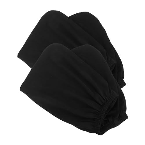 RORPOIR 2 Stück Büropugel Rückzugsabdeckung Stuhlschonerbezüge Rückenlehne Stuhl Abdeckung Rückenlehnenabdeckung Kopfstützenbezug Für Bürostuhl Stuhlabdeckung Bürostuhl Polyester Schwarz von RORPOIR