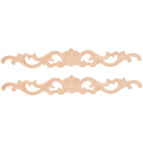 RORPOIR 2 Stück Holzapplikationen aus Massivem Holz Unbemalte Geschnitzte Blumenornamente Vielseitig für Möbel Türen Wände Rahmen und Decken Klassische Europäische Dekoration RORPOIR 2 Stück Holzapplikationen aus Massivem Holz Unbemalte Geschnitzte Blumenornamente Vielseitig für Möbel Türen Wände Rahmen und Decken Klassische Europäische Dekoration von RORPOIR