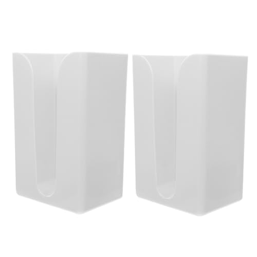 RORPOIR 2 Stück Selbstklebender Wandhalter für Taschentücher Plastikfrei Minimalistisches Design Vielseitig Einsetzbar in Bad Küche und Wohnzimmer Schützender Tissue Box Spender Weiß von RORPOIR