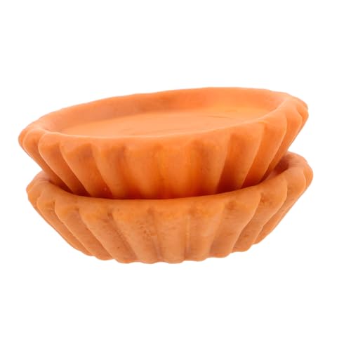 RORPOIR 2 Stück Simulierte Eiertartkruste -Requisiten Realistisches Essen Delicate Tart Crust -Modelle Tischtartkrustendekoration Realistische Cupcake-Requisiten Shop-zubehör Chocolate PVC von RORPOIR