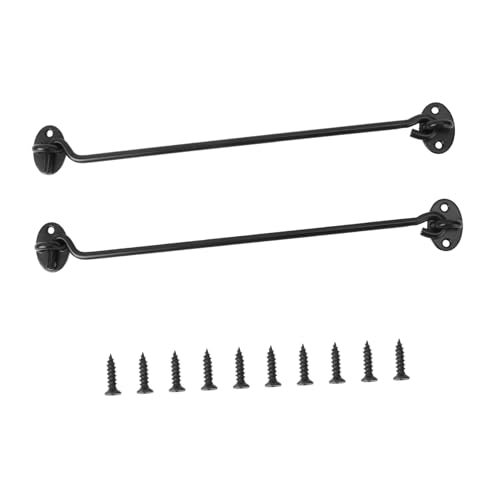 RORPOIR 2 Stück Windfester Cabin Hook aus Schwarzem Edelstahl mit Schrauben Robustes Fenster Türhaken- Langlebiger Windschutz für Fenster und Türen Einfache Montage RORPOIR 2 Stück Windfester Cabin Hook aus Schwarzem Edelstahl mit Schrauben Robustes Fenster Türhaken- Langlebiger Windschutz für Fenster und Türen Einfache Montage von RORPOIR