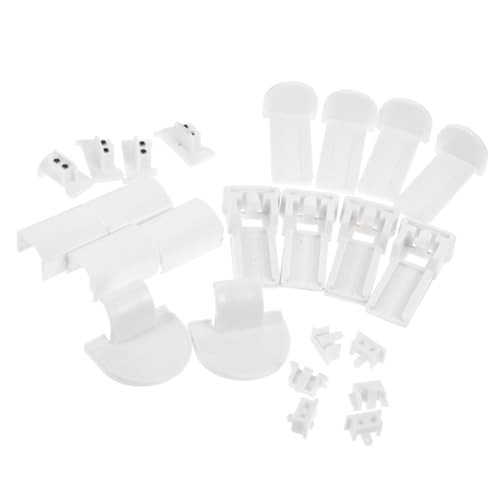 RORPOIR 24 Stück Teiliges Plissee halterungsset Einfach zu Montierende Klemmhalter für Plissees und Faltrollos Vielseitige Fensterzubehörteile Stilvolle und Schnelle Befestigung ohne von RORPOIR