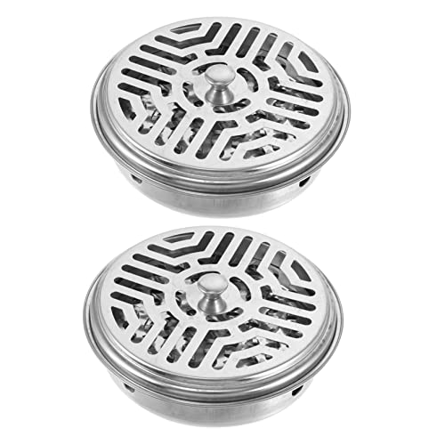 RORPOIR 2Stücke Edelstahl Mückenspirale Box mit Deckel Tragbarer Halter für Mückenspulen Langlebig und Sicher für Zuhause und Outdoor Aktivitäten von RORPOIR