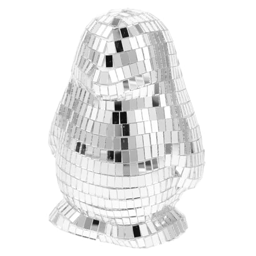 RORPOIR 3 Stück Teiliges Disco-Kugel Spiegel-Pinguin-Dekoration Vielseitige Tisch Wohnraumgestaltung Detailreiche Tierfigur mit Glatter Oberfläche Festliche und Ganzjährige von RORPOIR