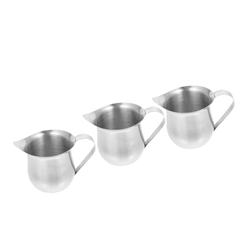 RORPOIR 3 Stück Teiliges Edelstahl Milchaufschäumer Handlicher Milchkännchen für Cappuccino und Espresso Kratzfest Portabel für Camping und Outdoor Vielseitiger Sahne Milchaufschäumer RORPOIR 3 Stück Teiliges Edelstahl Milchaufschäumer Handlicher Milchkännchen für Cappuccino und Espresso Kratzfest Portabel für Camping und Outdoor Vielseitiger Sahne Milchaufschäumer von RORPOIR