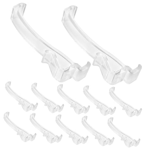 RORPOIR 30 Stück Vorhang Zubehör Horizontale Valance -Clips Vorhangklammern Für Jalousien Volantclips Jalousien-Volant-Clips Vertikale Volantklemme Blindclips Plastik Transparent von RORPOIR