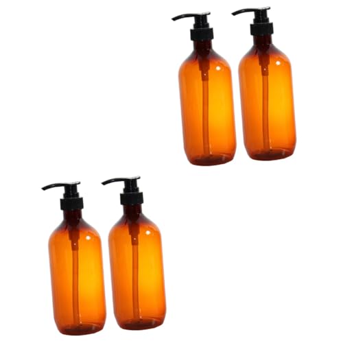 RORPOIR 4stücke Nachfüllbare Pumpflaschen Für Handseife Shampoo Und Lotion Ergonomischer Pumpspender Transparent Für Bad Und Küche von RORPOIR