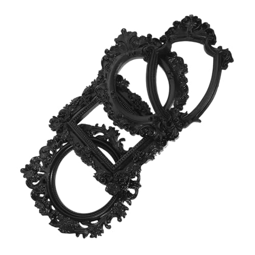 RORPOIR 4 Stück Teiliges Mini Retro Bilderrahmen Vintage Europäischer Stil Resin Rahmen für DIY Wanddeko Fotografie Requisiten Vielseitig Platzierbar Kompakt und Kreativ von RORPOIR