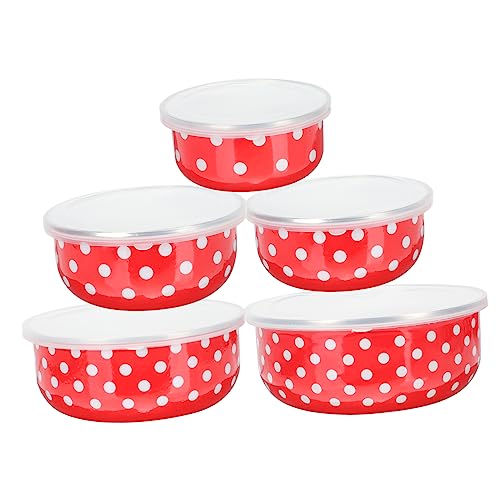 RORPOIR 5 Stück Emaillierte Schüssel Keramik-Salatschüssel Salatschüsseln Mit Deckel Bento-Lunchbox Rührschüsseln Outdoor-Camping-Geschirr Nudelschüssel Büro-Bento-Etui Lunchboxen RORPOIR 5 Stück Emaillierte Schüssel Keramik-Salatschüssel Salatschüsseln Mit Deckel Bento-Lunchbox Rührschüsseln Outdoor-Camping-Geschirr Nudelschüssel Büro-Bento-Etui Lunchboxen von RORPOIR