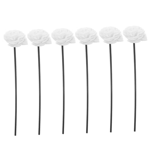 RORPOIR 6 Stück Teiliges Aromatherapie-diffusor-Sticks mit Natürlichen Getrockneten Blumen Schwarz Faser-diffusorstäbchen für Ätherische Öle Fein Verteilend Verstellbare Duftintensität von RORPOIR