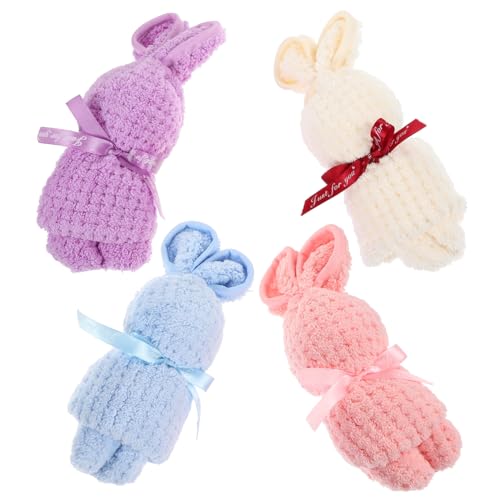 RORPOIR Niedliche Kuscheltier-badetücher 4 Stück Schnelltrocknend Festival-Handtuch Als Duschgeschenk von RORPOIR