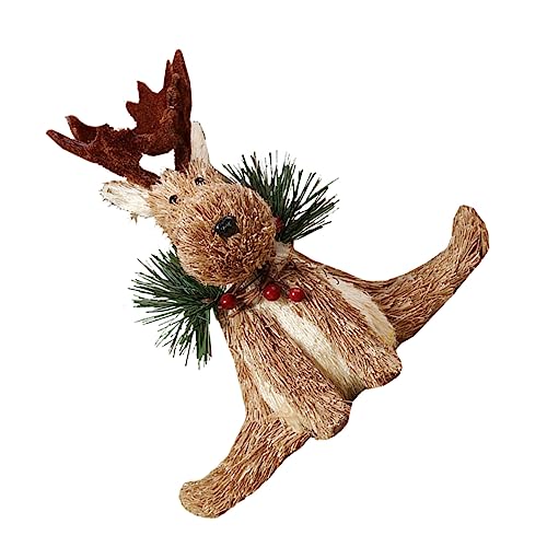 RORPOIR Holz Elch Statue Weihnachten Elch Puppe Elch Tisch Weihnachten Elch Ornament RORPOIR Holz Elch Statue Weihnachten Elch Puppe Elch Tisch Weihnachten Elch Ornament von RORPOIR