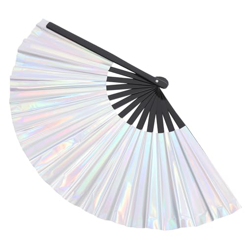 RORPOIR Handventilator Groß PVC Chinesischer Stil Handfächer Leicht Robustes Material für Tanz Party Festival Cosplay Accessoire und Sommerkühlung von RORPOIR
