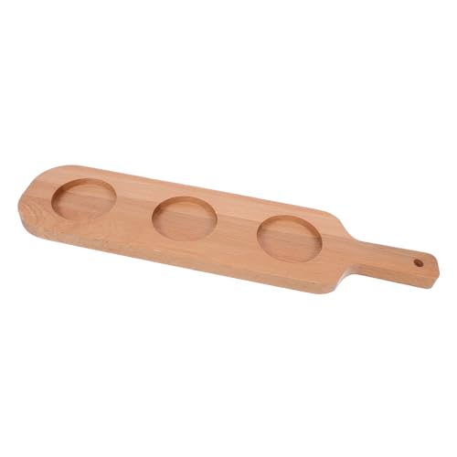 RORPOIR Holz-serviertablett mit Griff Getränketräger für Bier Weinverkostung Robustes Holz-Getränkeflugbrett für Bars Ktv Hotels Stilvolles Design für Partys und Gastronomie von RORPOIR
