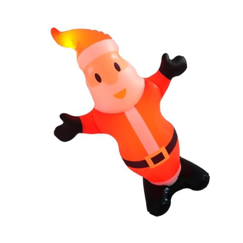 RORPOIR Inflatable Santa Claus Dekoration mit Touch-led Beleuchtung Schnelle Aufblasfunktion Vielseitig für Garten und Innenbereich Einzigartiges Weihnachtsmotiv Leuchtende Weihnachtsdeko von RORPOIR