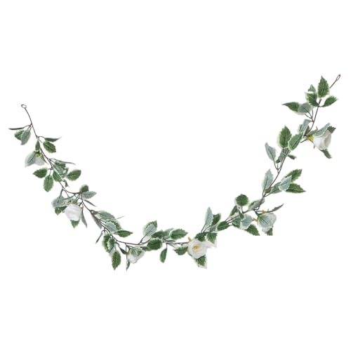 RORPOIR Künstliche Weihnachtsranken mit Rosen Grüne Hängegirlande aus Wetterfeste Dekoration für Tür Kamin Treppe Hochzeiten Gartenpartys und Festliche Fotohintergründe RORPOIR Künstliche Weihnachtsranken mit Rosen Grüne Hängegirlande aus Wetterfeste Dekoration für Tür Kamin Treppe Hochzeiten Gartenpartys und Festliche Fotohintergründe von RORPOIR
