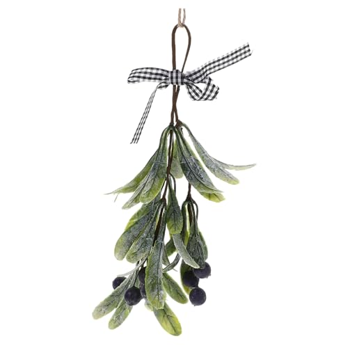RORPOIR Künstlicher Mistelzweig mit Beeren Frostige Optik Dekorativer Teardrop Swag für Weihnachtsdeko an Tür Wand Fenster Traditionelles Festschmuck Blauäugig Romantisch RORPOIR Künstlicher Mistelzweig mit Beeren Frostige Optik Dekorativer Teardrop Swag für Weihnachtsdeko an Tür Wand Fenster Traditionelles Festschmuck Blauäugig Romantisch von RORPOIR