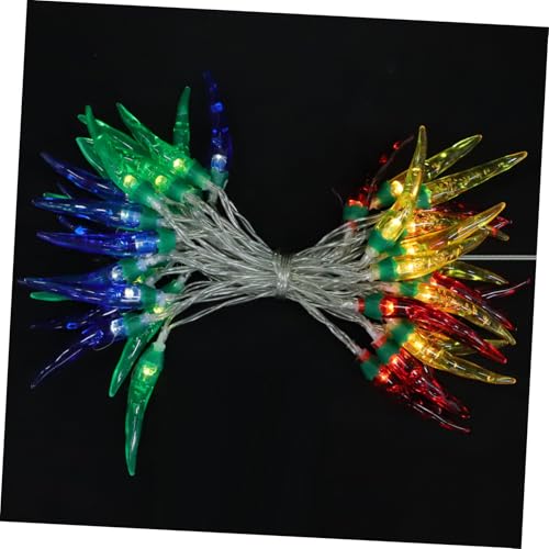 RORPOIR LED Chili Pepper Lichterkette Batteriebetrieben Flexibel Dekorativ für Party Garten Terrasse Innen Außen Bunte LED lichter für Pepper Themed Party Decorations RORPOIR LED Chili Pepper Lichterkette Batteriebetrieben Flexibel Dekorativ für Party Garten Terrasse Innen Außen Bunte LED lichter für Pepper Themed Party Decorations von RORPOIR