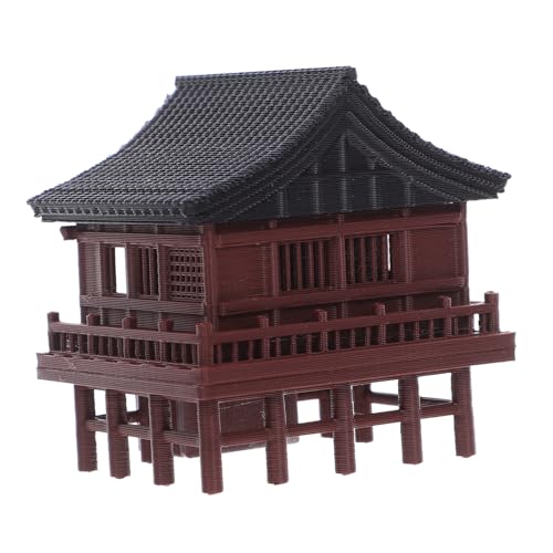 RORPOIR Miniatur Japanischer Gartenpavillon Vintage Design Fischglas Ornament für Aquarium Terrarium Wohnzimmer Büro Dekoration Kunstvolles Mikrolandschaft Modell von RORPOIR