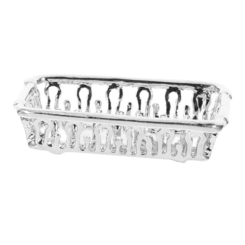 RORPOIR Modellhauszubehör Kindermöbelzubehör Tiny Dish Organizer Mini-geschirrmodell Kompakter Geschirrtrockner Kleiner Geschirrtrockenständer Mini-wäscheständer Silver Metall von RORPOIR