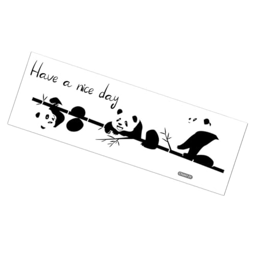 RORPOIR Panda Spiegelaufkleber Pvc Abnehmbar Cartoon Wandtattoo Für Kinderzimmer Glastür Dekoration Vielseitige Wanddeko Robust Und Leicht Anzubringen von RORPOIR