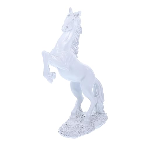 RORPOIR Pferde Ornamente Desktop Pferdeverzierung Heimdekoration Tiermodell Schmücken Desktop Pferdestatue Simulationstiermodell Zuverlässiges Harz Tischplatte von RORPOIR