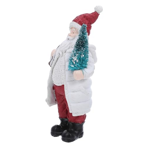 RORPOIR Resin Weihnachtsmann Statue mit Baum Tasche Weihnachtsdekoration für Regal Tisch oder Winterfestlichkeiten RORPOIR Resin Weihnachtsmann Statue mit Baum Tasche Weihnachtsdekoration für Regal Tisch oder Winterfestlichkeiten von RORPOIR