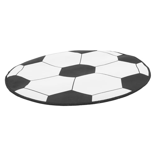 RORPOIR Runder Fußball Teppich Rutschfester Bodenschutz für Bürostuhl Wohnzimmerteppich Jungenzimmer Dekorativer Stuhlmatte mit Fußballmuster RORPOIR Runder Fußball Teppich Rutschfester Bodenschutz für Bürostuhl Wohnzimmerteppich Jungenzimmer Dekorativer Stuhlmatte mit Fußballmuster von RORPOIR
