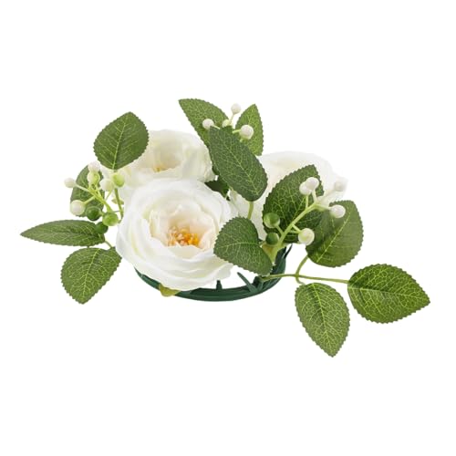 RORPOIR Floral Wreath Kerzenring Aus Kunstblumen Künstlicher Teekamelien-kerzenkranz Dekorativer Kerzenhalter Für Hochzeiten Und Partys Tischdeko Mit Lebendigen Farben Und Natürlichem RORPOIR Floral Wreath Kerzenring Aus Kunstblumen Künstlicher Teekamelien-kerzenkranz Dekorativer Kerzenhalter Für Hochzeiten Und Partys Tischdeko Mit Lebendigen Farben Und Natürlichem von RORPOIR