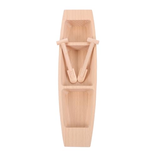 RORPOIR Unvollendetes Holzboot Modell DIY Rustikale Miniatur Segelboot Dekoration aus Massivem Holz Stabiles Handgefertigtes Ruderboot für Schreibtisch Regal Geschenk für Bootsfahrer von RORPOIR