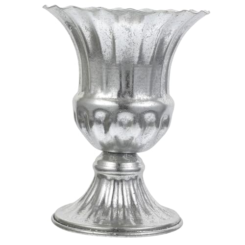 RORPOIR Vintage Blumentopf aus Metall Retro Eisenblume Pflanzgefäß für Trockenblumen und Frische Pflanzen Kompakte Dekorative Vase für Wohnzimmer Hochzeitstisch Dekoration von RORPOIR