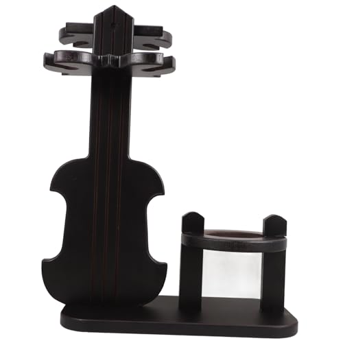 RORPOIR Vintage Violin Weinregal aus Holz Eleganter Flaschenhalter für Rotwein Optimal für Tisch Bar und Küchenlagerung Design für Besondere Anlässe von RORPOIR