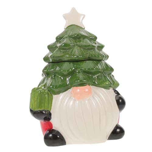 RORPOIR Weihnachtsbaumspeicherglas Partybevorzugungsglas Festliche Geschenkbehälter Urlaub Keksdosen Dekoratives Aufbewahrungsglas Glas Für Süßigkeiten Keksglas Süße Keksdose Keramik von RORPOIR