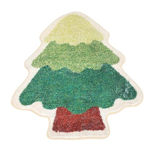 RORPOIR Weihnachtsteppich Weihnachtsbaum Form Rutschfester Weicher Badezimmerteppich Kinderzimmer Schlafzimmer Wohnzimmer Deko Teppich Waschbar Niedlich Festlich RORPOIR Weihnachtsteppich Weihnachtsbaum Form Rutschfester Weicher Badezimmerteppich Kinderzimmer Schlafzimmer Wohnzimmer Deko Teppich Waschbar Niedlich Festlich von RORPOIR