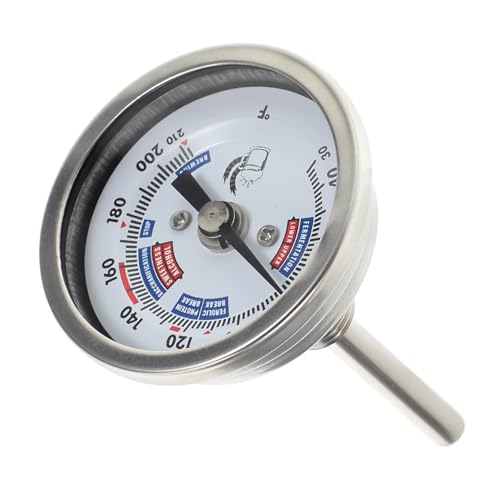 RORPOIR Weinthermometer für Präzise Temperaturmessung Robustes Dial Thermometer für Weinbehälter und Brauprozess Einfache Installation Langlebig Must Have für für Weinherstellung von RORPOIR