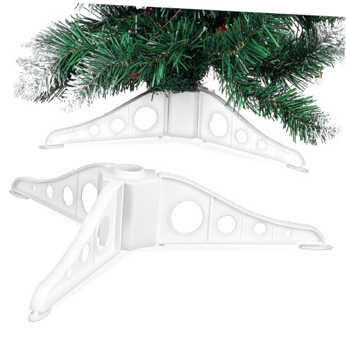 RORPOIR Weißer Abnehmbarer Weihnachtsbaumständer Stabiler Christbaumhalter für Künstlichen Baum Zuhause Einfache Montage und Langlebig von RORPOIR