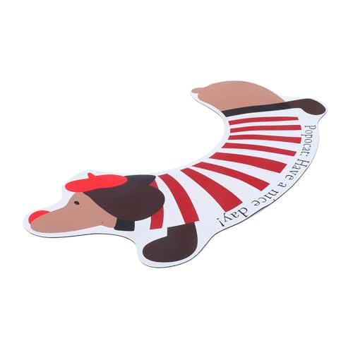 RORPOIR rutschfeste Saugfähige Badezimmermatte mit Niedlichem Dackelmotiv U förmiger Toilettenteppich Vielseitig für Bad Wc Küche Rutschfester Bodenbelag Pflegeleicht und Stabil von RORPOIR