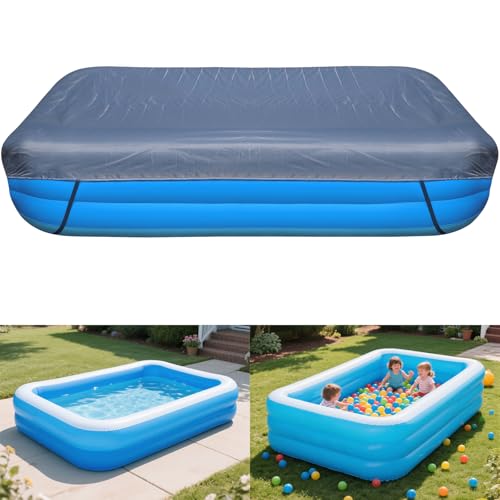 Aufblasbare Poolabdeckung, 330,2 x 182,9 cm, aufblasbare rechteckige Poolabdeckungen, 304,8 x 182,9 cm, Garten, Outdoor, oberirdische Schwimmbad-Schatten, 118 x 68 cm, Hinterhof, Erwachsene, Kinder von RORTUSAT