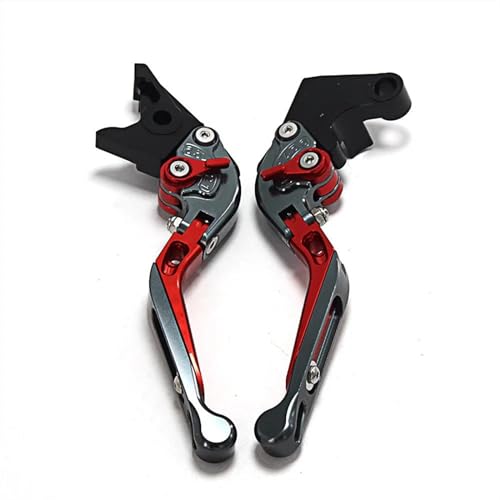 Bremshebel CNC Motorrad Ausziehbare Einstellbare Bremskupplungshebel Zubehör Für CB600F CB650F Für Hornet 2013 2012 2011 2010 2009 2008 2007(Rot-A) von RORVECQ