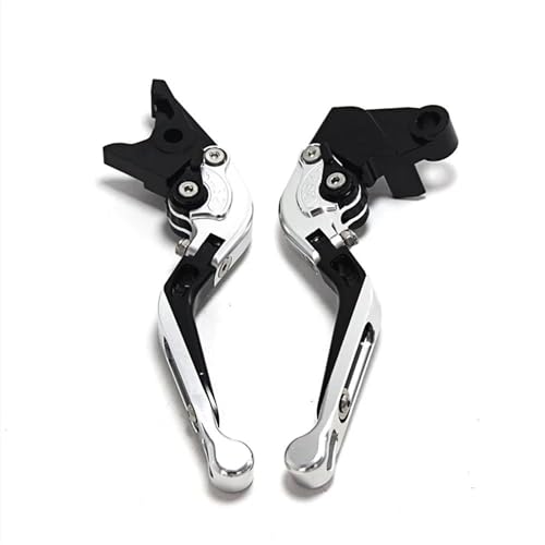 Bremshebel CNC Motorrad Ausziehbare Einstellbare Bremskupplungshebel Zubehör Für CB600F CB650F Für Hornet 2013 2012 2011 2010 2009 2008 2007(Silber) von RORVECQ