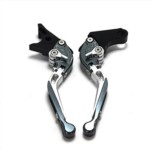 Bremshebel CNC Motorrad Ausziehbare Einstellbare Bremskupplungshebel Zubehör Für CB600F CB650F Für Hornet 2013 2012 2011 2010 2009 2008 2007(Silber-A) von RORVECQ