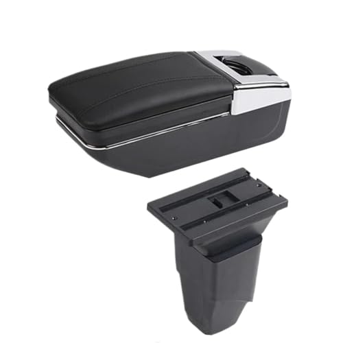 RORVECQ Armlehnenkasten Mittelkonsolenbox Innenraum-Nachrüstung USB-Aufladung Für Peugeot 206 Cc(Eine schwarze Linie Kein USB) von RORVECQ