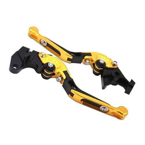 RORVECQ Bremshebel Für Suzuki GSXR 600 750 K6 K7 K8 K9 K10 2006-2010 Für GSXR 1000 K5 K6 2005 2006 Einstellbare Motorrad Bremse Kupplung Hebel Hebel(Gold) von RORVECQ
