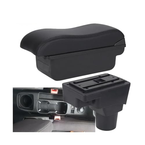 RORVECQ Für C&hevrolet Für Sonic Für Aveo Auto Armlehne Nachrüstteile Innenraum-Staufach Autoteile(C2 Schwarze Linie KEIN USB) von RORVECQ